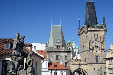 Lesser Quarter Side of the Charles Bridge in Prague