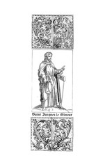 Fototapeta premium Christian illustration. Old image