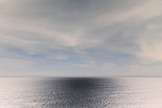 Inverted image of vast ocean, sky and horizon, Oswald West State Park, Manzanita, Oregon,Oswald West Park