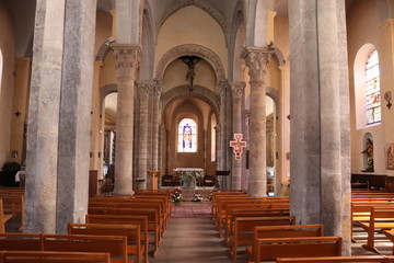 Obraz premium Ville de Monistrol sur Loire en Haute Loire - Auvergne - Eglise Saint Marcellin