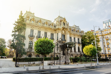 The Cantacuzino Palace in Bucharest built at the beginning of the 20th century in french baroque...