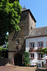 Fototapeta na wymiar Medieval Obertor city gate in Dudeldorf, Eifel mountains, Germany