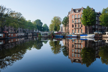 Cityscape of Amsterdam, capital of the Netherlands