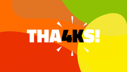 Social media banner with thanks 4K followers achievement. Thank you for 4000 thousand subscribers decoration post template. Greeting card for social networks. Vector illustration