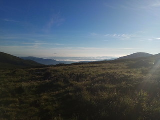 sunset in the mountains