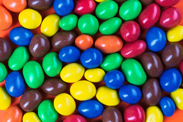 Fototapeta na wymiar Close-up shot of colorful chocolates