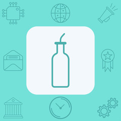 Oil bottle vector icon sign symbol