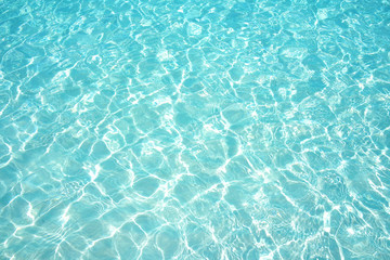 Ripples and waves of clear blue water