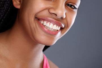 Close up of African girl with beautiful teeth