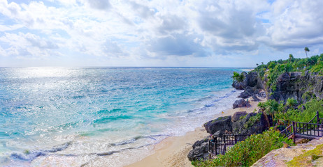 Panorama beautiful sea and the beach.