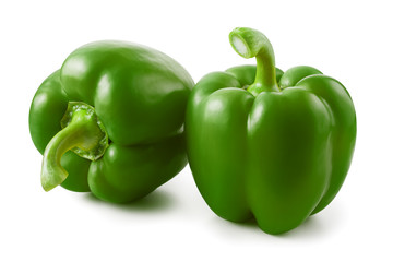 Green pepper isolated on white
