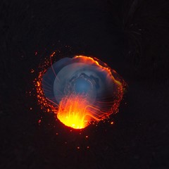  Tiny planet Volcano energy of atom