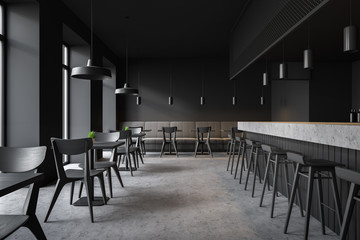 Interior of loft style pub with sofa