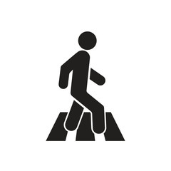 Crosswalk icon vector