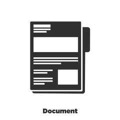 Document papers or data flat icon