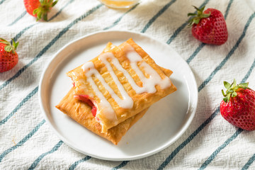 Sweet Breakfast Strawberry Toaster Pastry