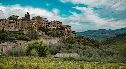 Fototapeta na wymiar View of a Tuscan village