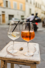 Street cocktails in Florence Italy
