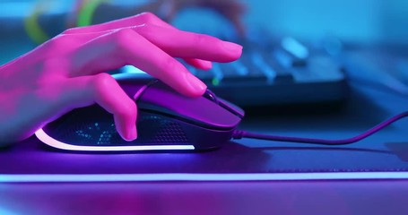 cyber sport gamer click mouse