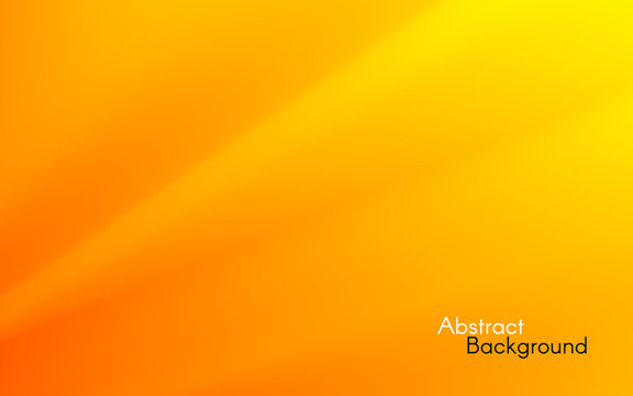 Orange minimal background. Yellow waves concept. Smooth orange lines. Simple design for web or app. Bright color backdrop. Soft fluid gradient. Vector illustration