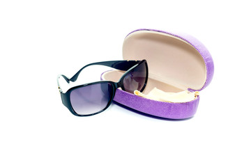 Sunglasses on a white background