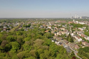 Aerial Summer View Water Castle and Public Park Gladbeck Germany 