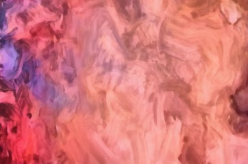 Abstraction painted in oil style. Colorful texture background. Multicolored wallpaper graphic design. Pattern for creating artwork and print. Crazy warm colors and cartoon effect. Fun psychedelic art.