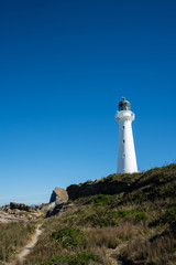 Fototapeta na wymiar Castlepoint Lighthouse in the Wairarapa, New Zealand