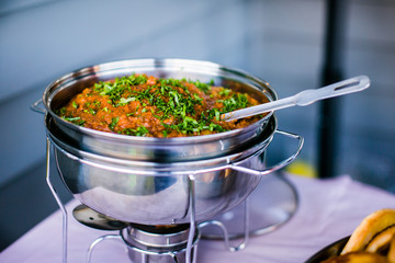Indian authentic food catering self service