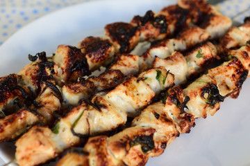 schaschlik aud puten fleisch