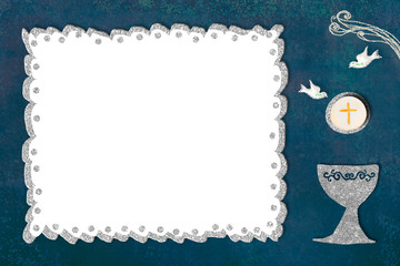 First holy communion invitation card.