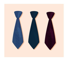 three necktie accessories