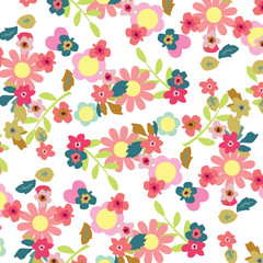 Fashionable pattern in small flowers. Floral background for textiles.