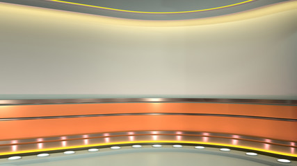 TV Virtual Studio background 3d rendering