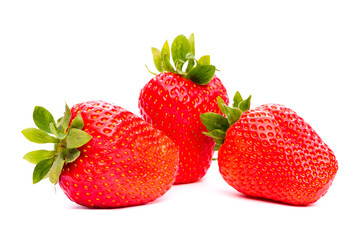 Strawberry. Ripe berries. Isolate on white background