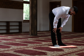 Businessman Prayer at Mosque