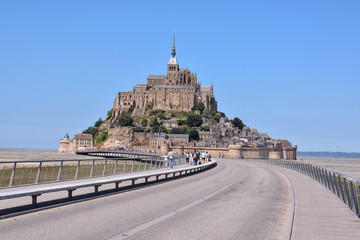 Le Mont Saint-Michel tidal island Normandy northern France