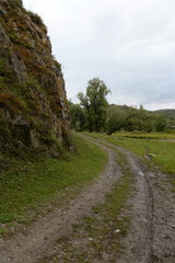 Mountain village Generalka Altai Territory in Western Siberia. Russia