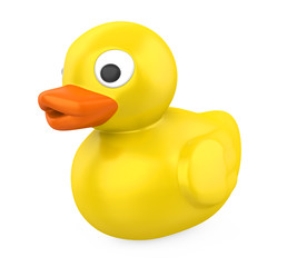 Yellow Rubber Duck Isolated