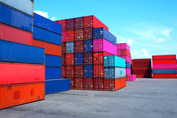 Fototapeta premium Industrial packing yard for import-export business
