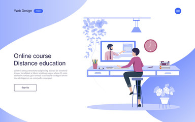 Education concepts for web banners.Online education, online training courses, distance education, social media, marketing information. flat design. vector illustration.