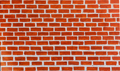 Old brick wall. Horizontal wide brick wall background. Vintage house