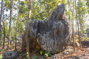 King Seat Stone or Rock at Phayao Attractions Northern Thailand Travel Front
