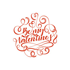 Lettering Be my Valentine