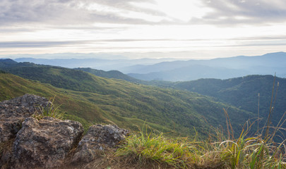 Landscape Phu Langka Mountain National Park View Point Stone Foreground