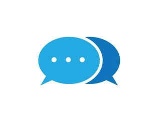 Foto auf Acrylglas Chat icon communication symbol and customer service for logo design vector © Omarok1