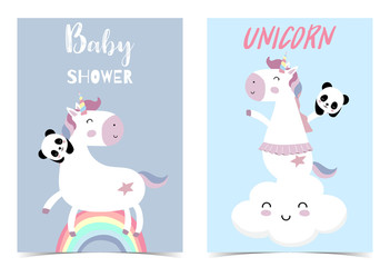 Violet blue hand drawn postcard