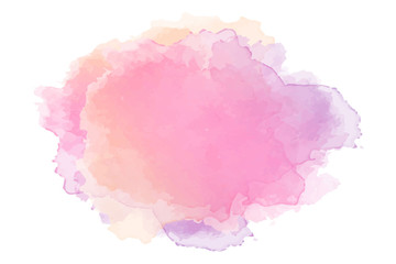 Abstract watercolor on white background - Colors Splashing Hand Drawn Design Stain and Blob