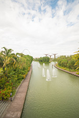 Gardens by the bay park in Singapore.