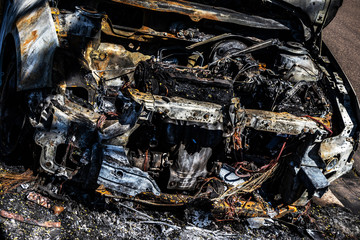 Ausgebranntes Auto
